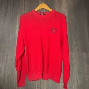 Flying Scotsman Red Knit Crewneck Sweater Size L